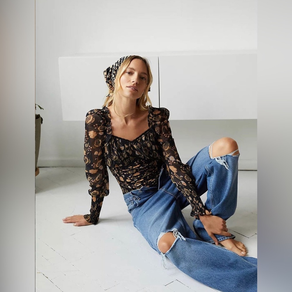 NWT FREE PEOPLE Brunch Date Bodysuit Size S